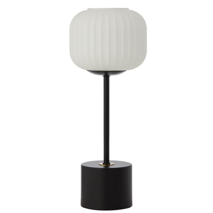 LIAM: Stylish Touch Table Lamp with Glass Diffuser (Available in Black & Antique Gold)