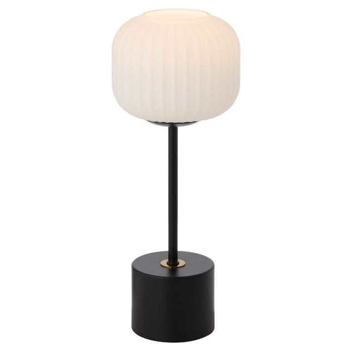 LIAM: Stylish Touch Table Lamp with Glass Diffuser (Available in Black & Antique Gold)