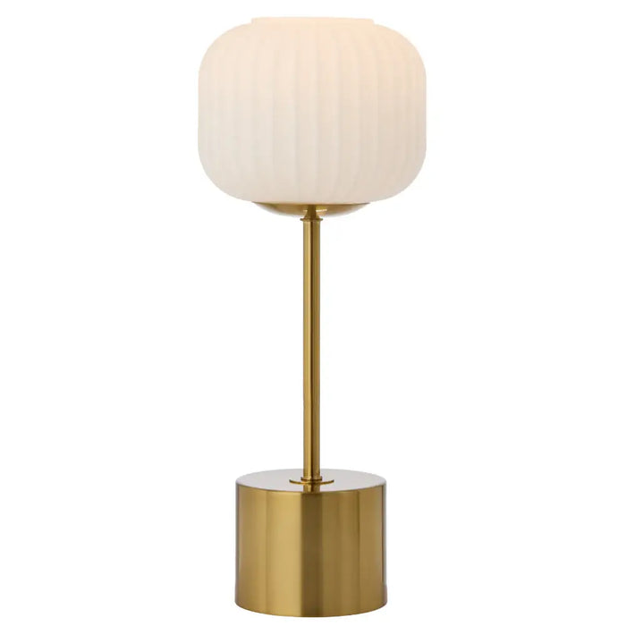 LIAM: Stylish Touch Table Lamp with Glass Diffuser (Available in Black & Antique Gold)