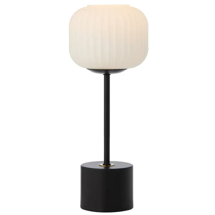 LIAM: Stylish Touch Table Lamp with Glass Diffuser (Available in Black & Antique Gold)