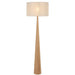 Telbix LOVISA: Metal Floor Lamp with Cream Fabric Shade (Available in Walnut & Oak Finish)