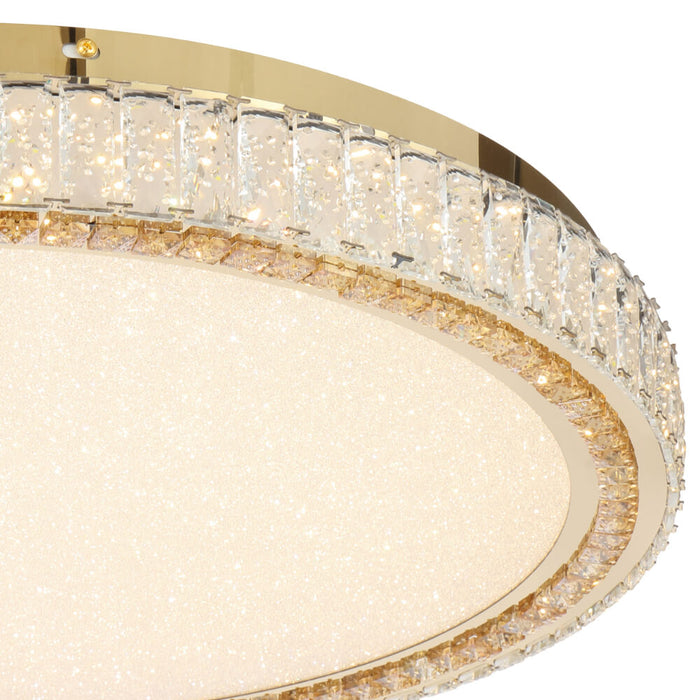 LUCENT: Elegant Gold Crystal LED Oyster Light (Available in 40cm & 60cm)