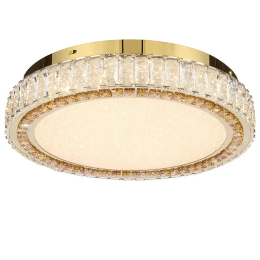 Telbix LUCENT: Elegant Gold Crystal LED Oyster Light (Available in 40cm & 60cm)