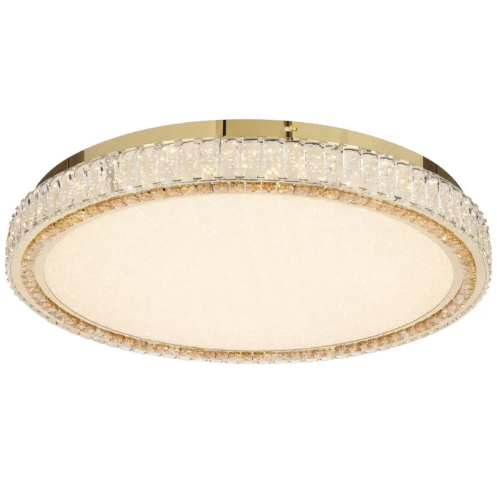 LUCENT: Elegant Gold Crystal LED Oyster Light (Available in 40cm & 60cm)