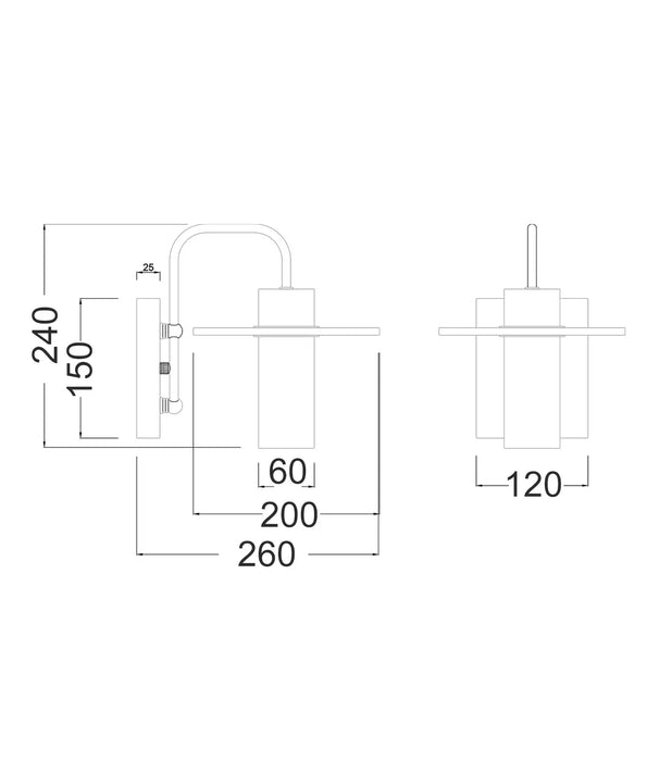 LUCERNA: Cylinder Round Hat Marble Shade Brass Highlight Interior Wall Light