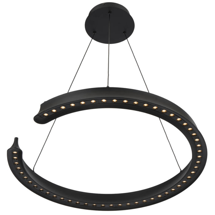 LUCID: Round LED Pendant Light (Available in Black & Wood Tone)