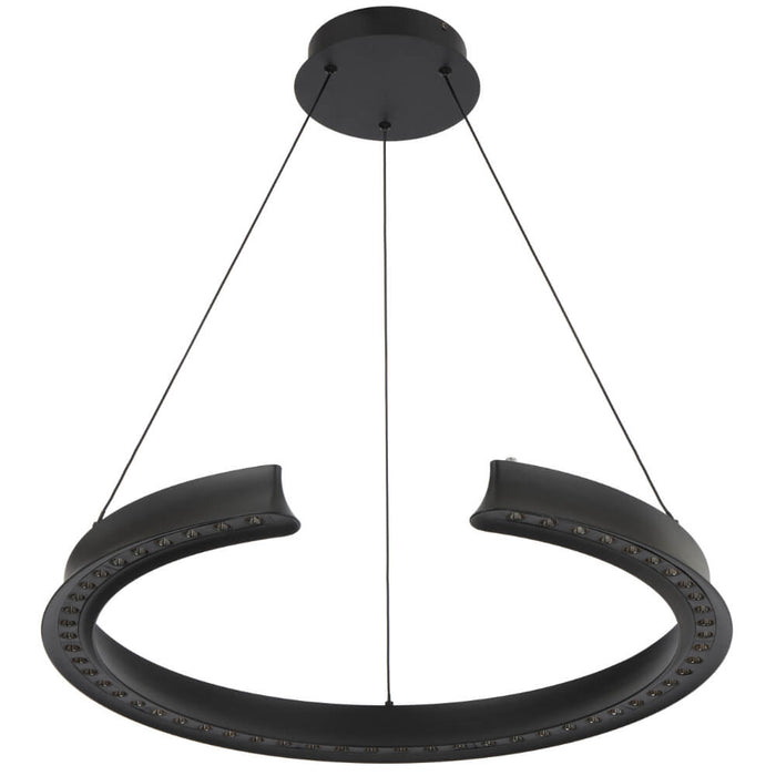 LUCID: Round LED Pendant Light (Available in Black & Wood Tone)