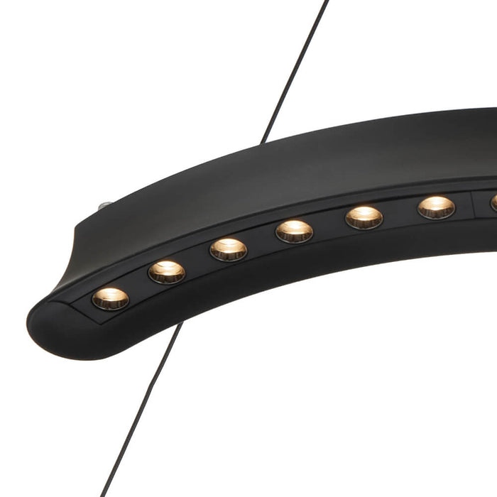 LUCID: Round LED Pendant Light (Available in Black & Wood Tone)