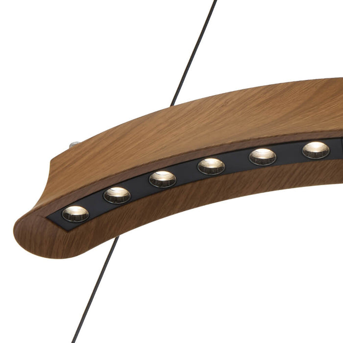 LUCID: Round LED Pendant Light (Available in Black & Wood Tone)