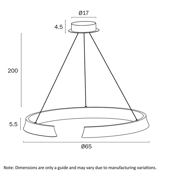 LUCID: Round LED Pendant Light (Available in Black & Wood Tone)