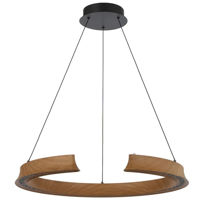 LUCID: Round LED Pendant Light (Available in Black & Wood Tone)