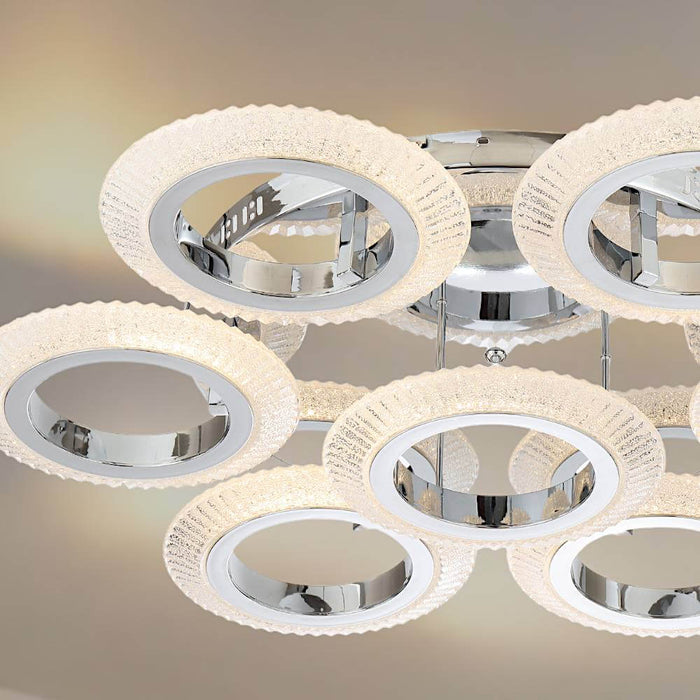 LUNA: Close to Ceiling 3 CCT LED Ring Pendant (Available in 4 Ring, 5 Ring & 7 Ring)