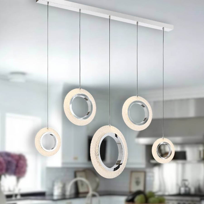 LUNA: 3CCT LED Ring Pendant Lamp (Available in 5, 7 & 10 Ring)