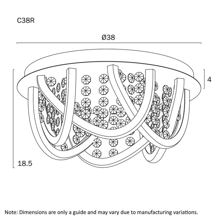 LUXIA: Round Elegant RGB LED Close to Ceiling Pendant Light (Available in 24W, 36W & 44W)