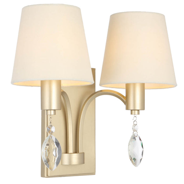 MALVERN: 2 Light Vintage-style Indoor Wall Light