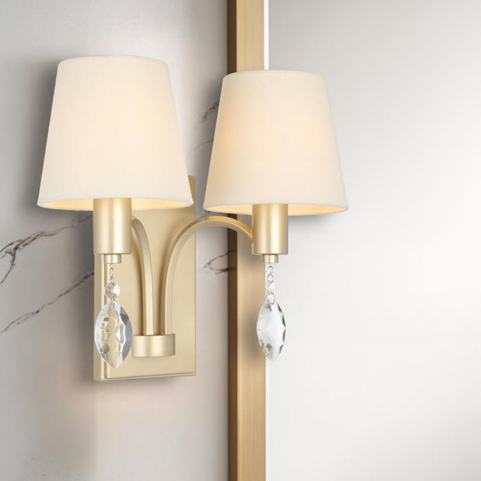 MALVERN: 2 Light Vintage-style Indoor Wall Light