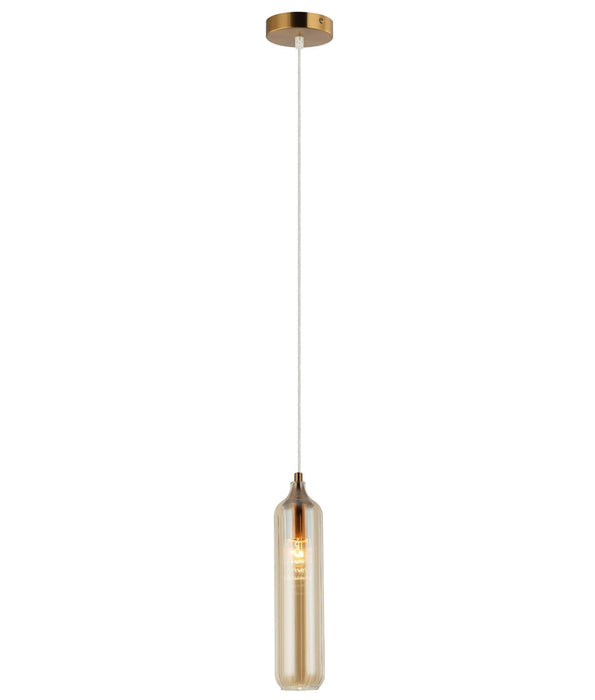 MANGA: Glass Cylinder Interior Pendant Lights (Avail in Clear, Smoke, Green, Blue & Amber)