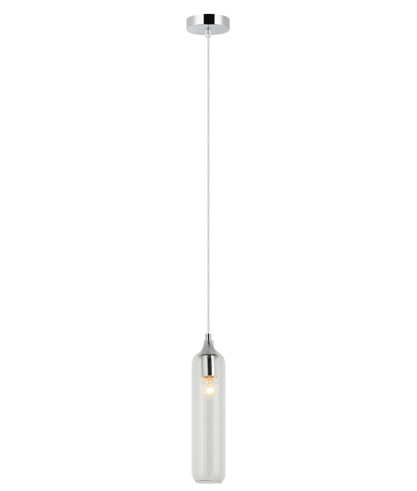 MANGA: Glass Cylinder Interior Pendant Lights (Avail in Clear, Smoke, Green, Blue & Amber)
