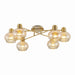 Telbix MARBELL: 6 & 8 Light Close to Ceiling Glass Pendant (Available in Antique Brass and Black)