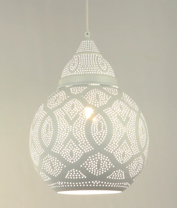 MARRAKESH: White Bell Shape Bohemian Interior Pendant Lights