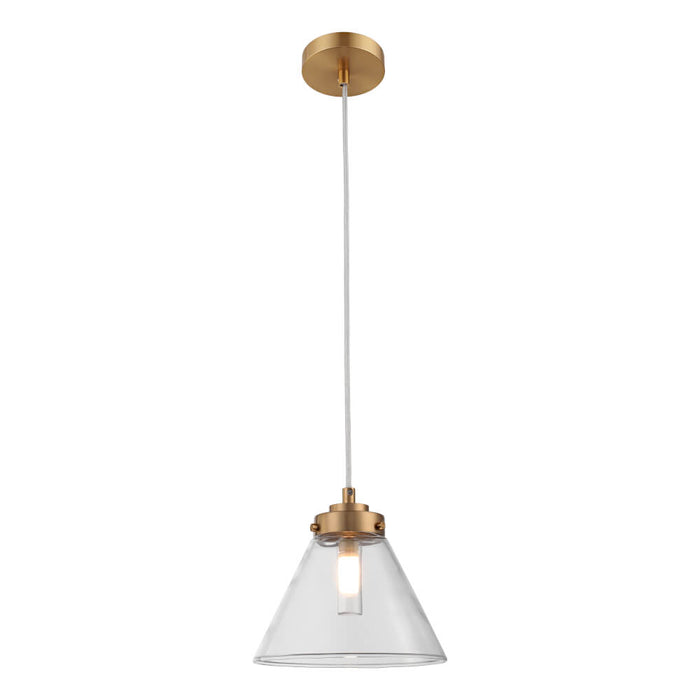 MATISSE: 1 Light IP44 Glass Pendant Light (Available in Black, Gold & Polished Nickel)