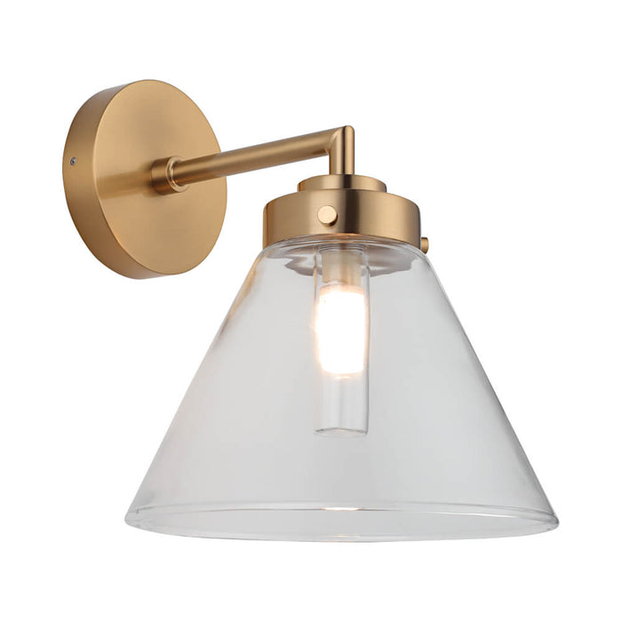 MATISSE: 1 Light IP44 Wall Light with Clear Glass Diffuser (Available in Black, Gold & Polished Nickel)