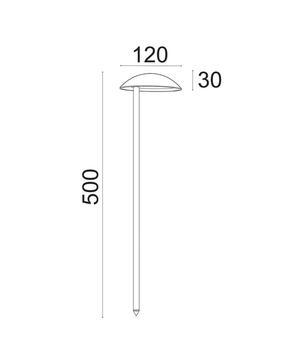 MESTOLO: IP65 12V LED Garden Fixed Anti-Glare Spike Lights