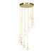 Fiorentino MIAMI-12L: 12 Light Glass Bubble Pendant Light (Available in Gold Opal, Gold Amber, & White Opal)