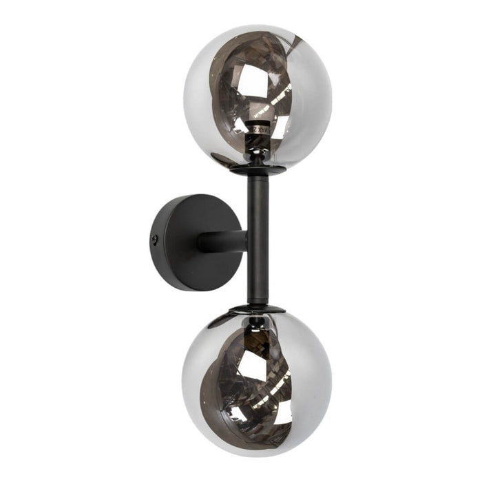 Fiorentino MIAMI A2: 2 Light Round Glass Wall Light (Available in Gold Opal, Gold Amber, Black Opal, Black Smoke & White Opal)