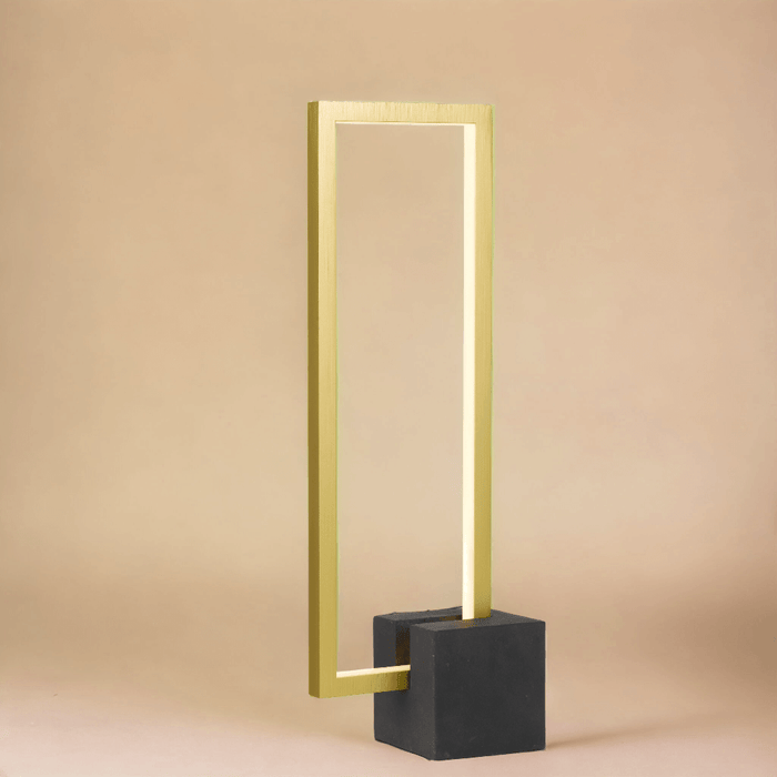 MODRIC: Modern Rectangular Table Lamp (Avail in Gold & Grey)