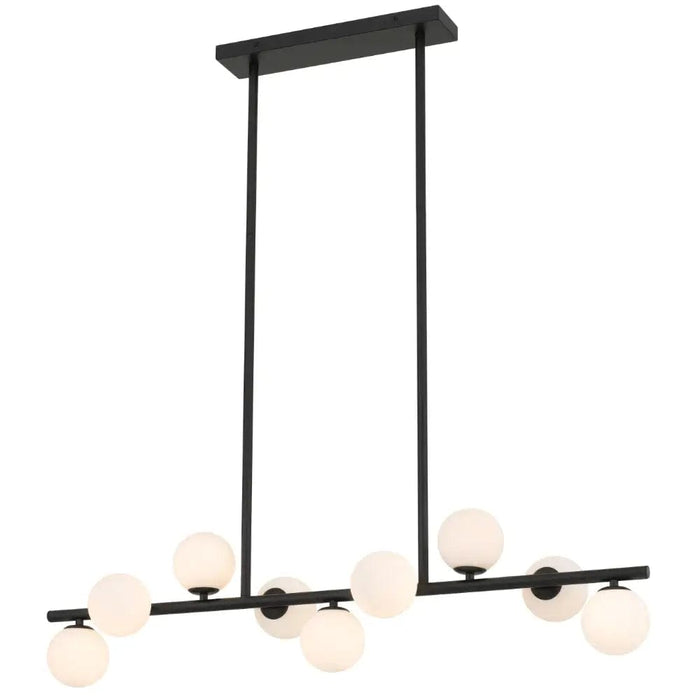 MORAN: 9 Lights Pendant with Glass Shade (avail in Black Opal, Antique Gold & Black Smoke)