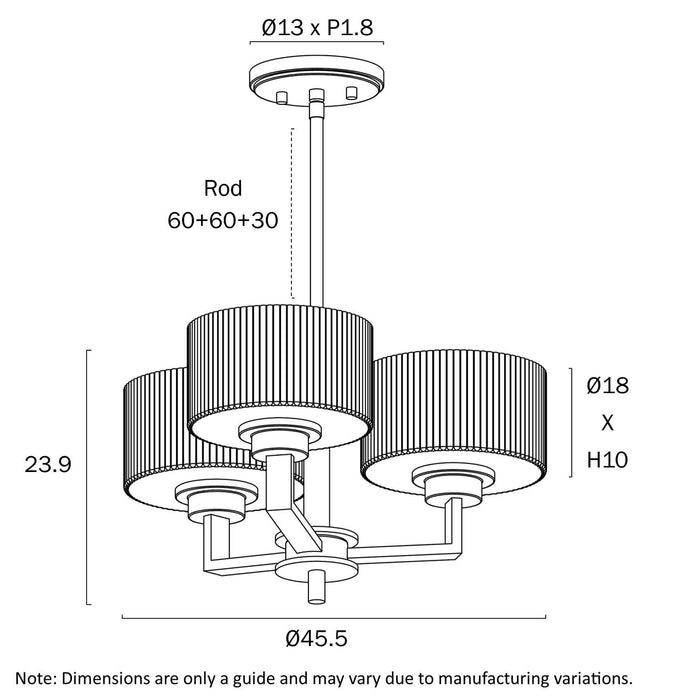 MORENO II: Glass Pendant Light (Available in Black, Antique Gold, and Antique Silver | 3 Light, 5 Light and 8 Light)