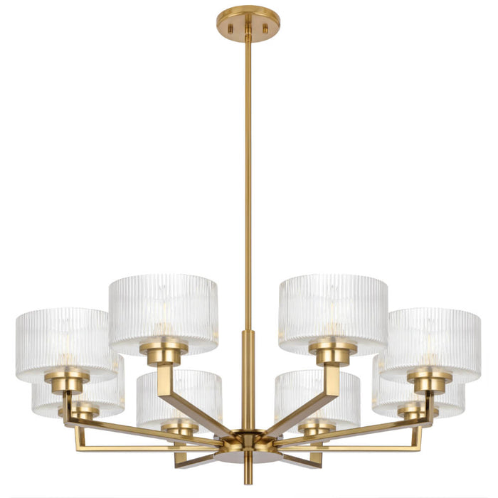MORENO II: Glass Pendant Light (Available in Black, Antique Gold, and Antique Silver | 3 Light, 5 Light and 8 Light)