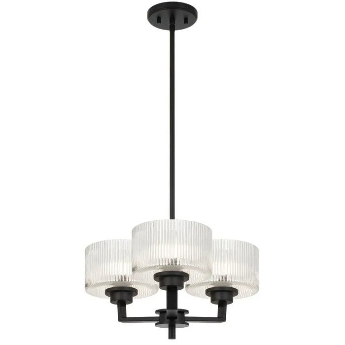 MORENO II: Glass Pendant Light (Available in Black, Antique Gold, and Antique Silver | 3 Light, 5 Light and 8 Light)