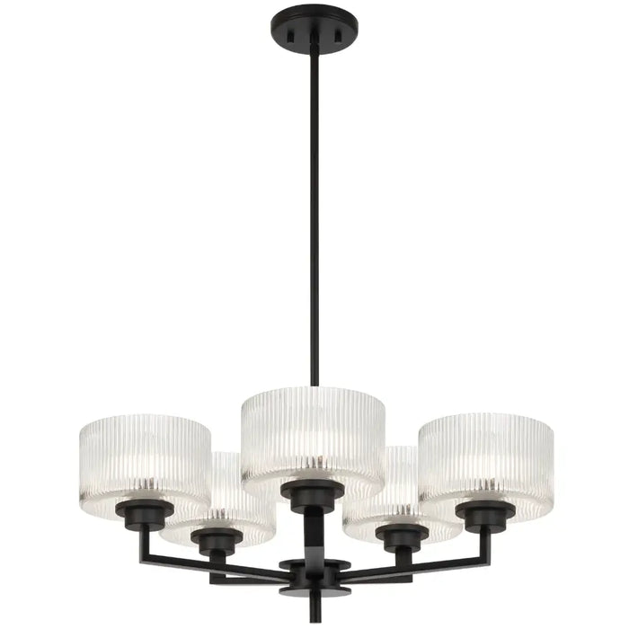 MORENO II: Glass Pendant Light (Available in Black, Antique Gold, and Antique Silver | 3 Light, 5 Light and 8 Light)