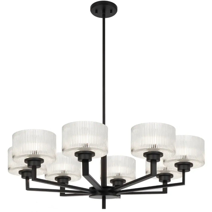 MORENO II: Glass Pendant Light (Available in Black, Antique Gold, and Antique Silver | 3 Light, 5 Light and 8 Light)