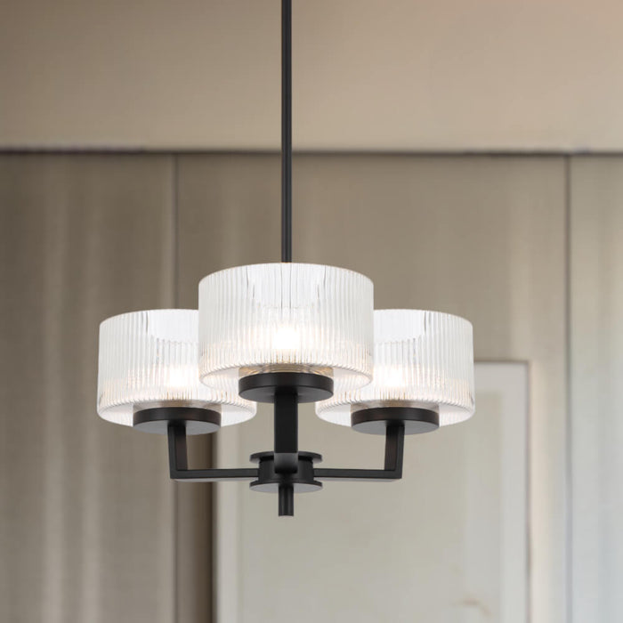 MORENO: Glass Pendant Light (Available in Black, Antique Gold, and Antique Silver | 3 Light, 5 Light and 8 Light)