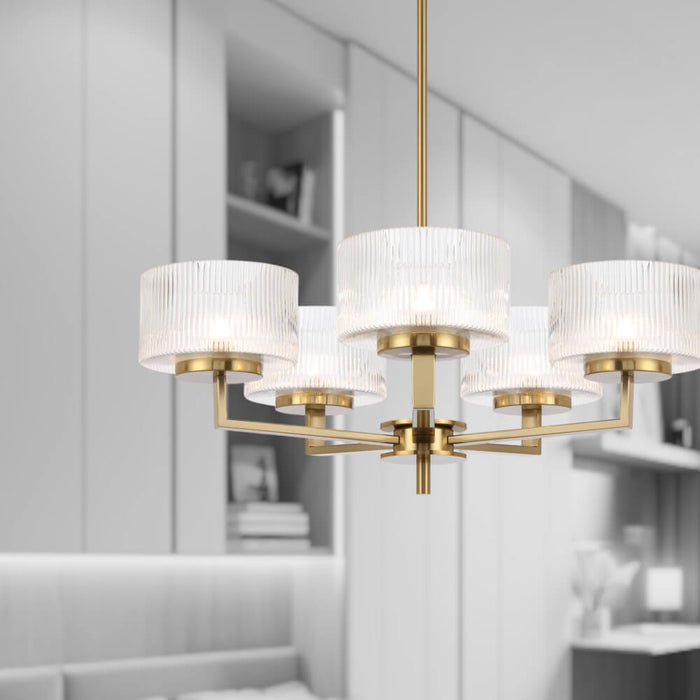 MORENO: Glass Pendant Light (Available in Black, Antique Gold, and Antique Silver | 3 Light, 5 Light and 8 Light)