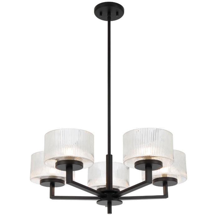 MORENO: Glass Pendant Light (Available in Black, Antique Gold, and Antique Silver | 3 Light, 5 Light and 8 Light)