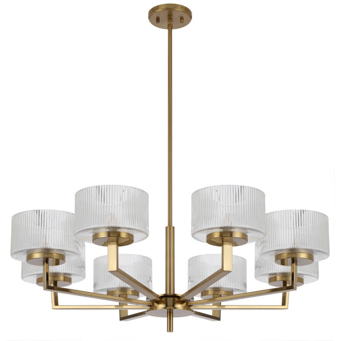 MORENO: Glass Pendant Light (Available in Black, Antique Gold, and Antique Silver | 3 Light, 5 Light and 8 Light)