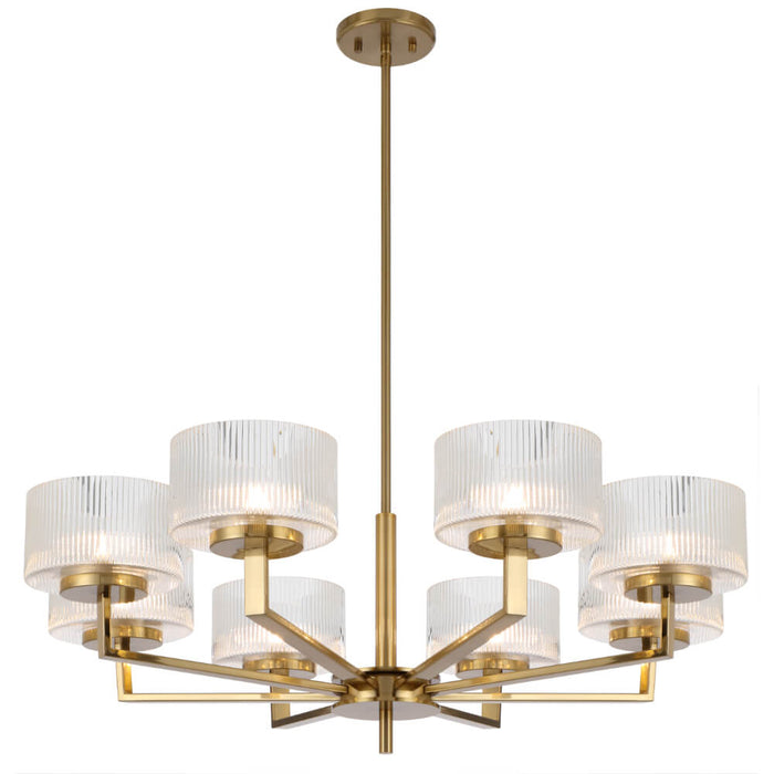 MORENO: Glass Pendant Light (Available in Black, Antique Gold, and Antique Silver | 3 Light, 5 Light and 8 Light)