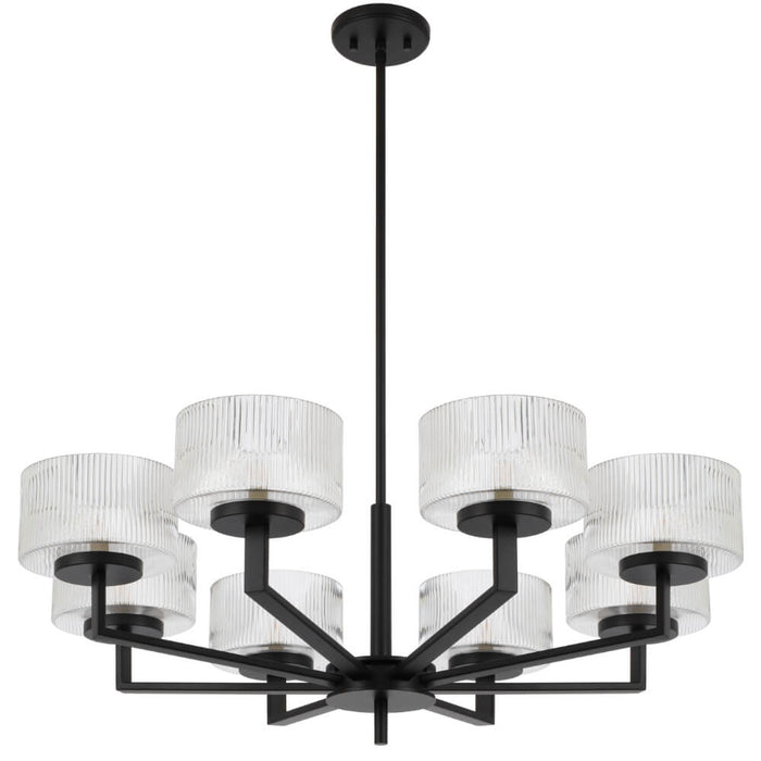 MORENO: Glass Pendant Light (Available in Black, Antique Gold, and Antique Silver | 3 Light, 5 Light and 8 Light)