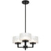 Telbix MORENO: Glass Pendant Light (Available in Black, Antique Gold, and Antique Silver | 3 Light, 5 Light and 8 Light)