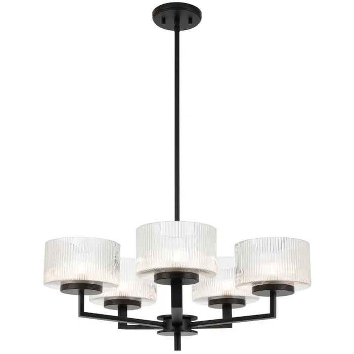 MORENO: Glass Pendant Light (Available in Black, Antique Gold, and Antique Silver | 3 Light, 5 Light and 8 Light)