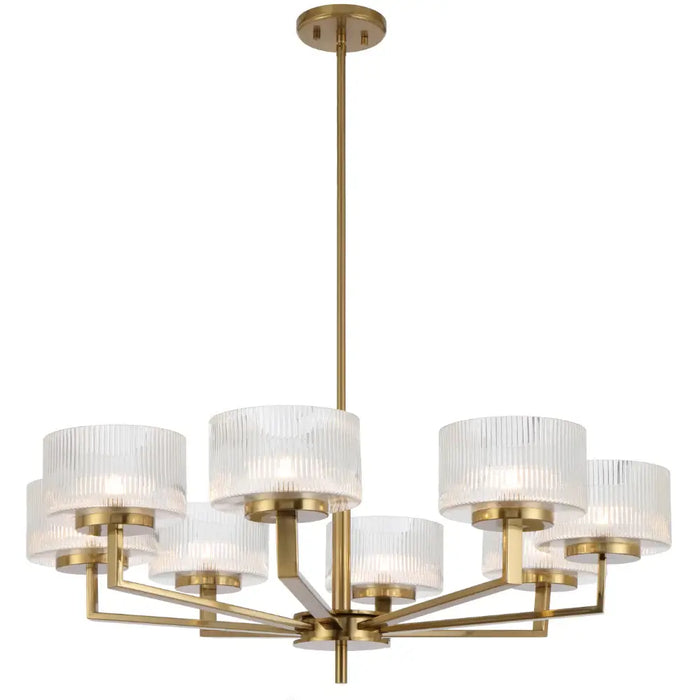 MORENO: Glass Pendant Light (Available in Black, Antique Gold, and Antique Silver | 3 Light, 5 Light and 8 Light)