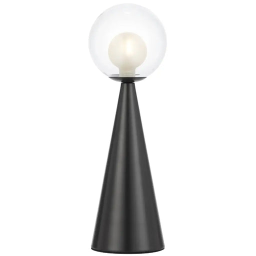Telbix MOSARI: Coe Shaped Table Lamp with Clear Opal Glass Shade (Available in Gold Matt & Black Matt)