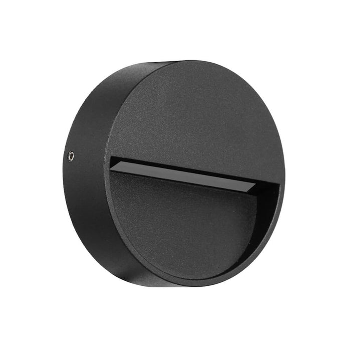 MUSAN: Black Exterior Step LED Wall Light (Available in Square & Round)