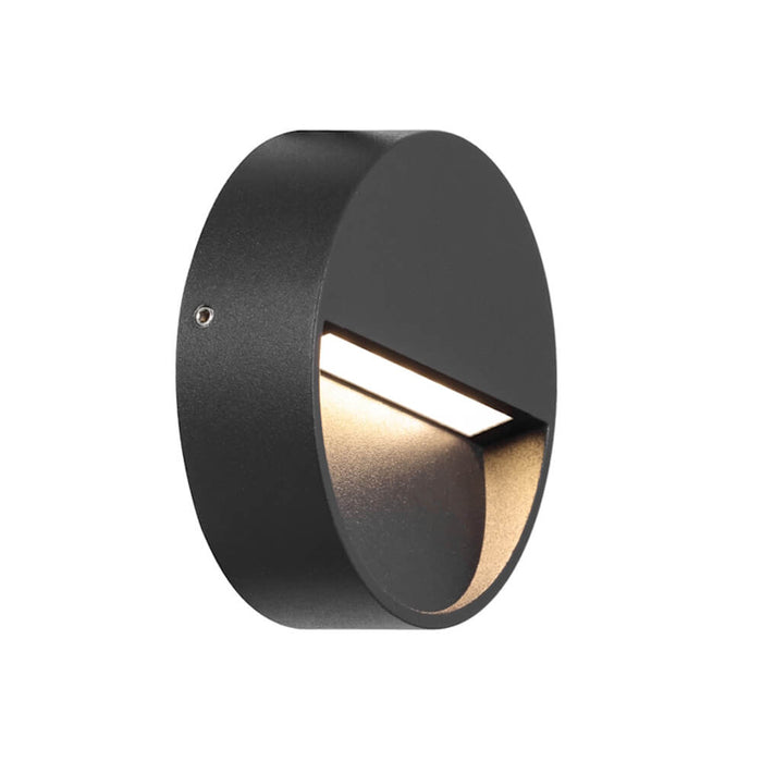 MUSAN: Black Exterior Step LED Wall Light (Available in Square & Round)