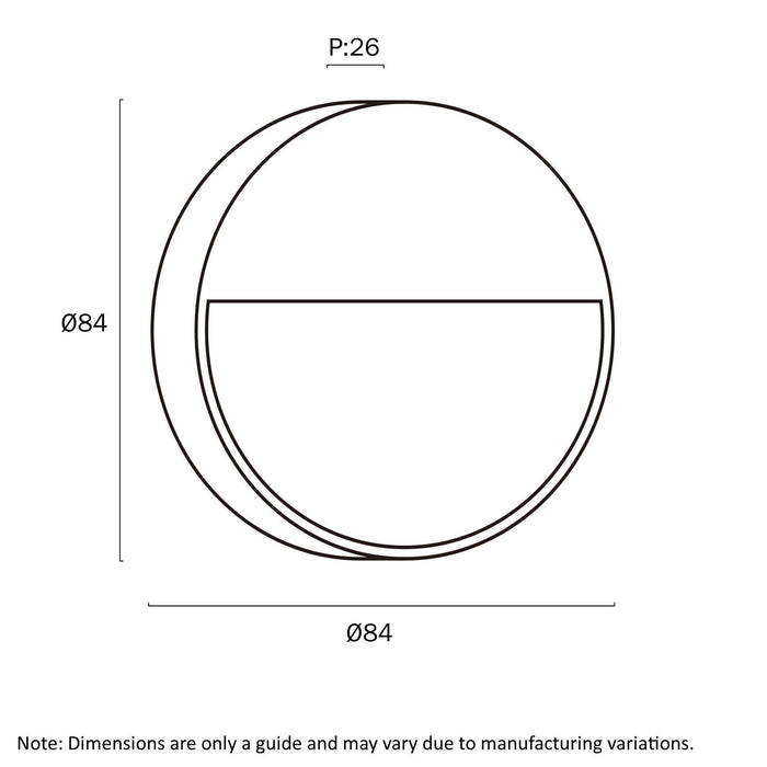 MUSAN: Black Exterior Step LED Wall Light (Available in Square & Round)