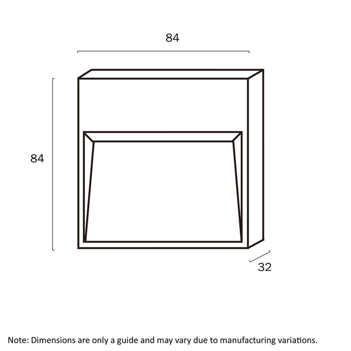 MUSAN: Black Exterior Step LED Wall Light (Available in Square & Round)